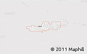 Silver Style 3D Map of ZIP code 73009, single color outside