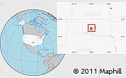 Gray Location Map of ZIP code 73009, highlighted country, highlighted county