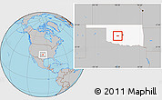Gray Location Map of ZIP code 73009, highlighted state