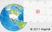 Physical Location Map of ZIP code 73009, highlighted country, highlighted county