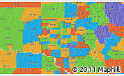 Political 3D Map of ZIP codes starting with 731