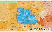 Political Shades 3D Map of ZIP codes starting with 731