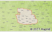 Shaded Relief 3D Map of ZIP codes starting with 731, physical outside