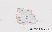 Silver Style 3D Map of ZIP codes starting with 731, single color outside