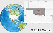 Physical Location Map of ZIP codes starting with 731, highlighted country, highlighted state