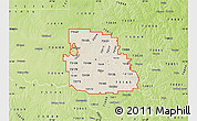 Shaded Relief Map of ZIP codes starting with 731, physical outside