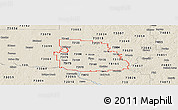 Classic Style Panoramic Map of ZIP codes starting with 731