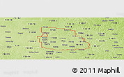 Physical Panoramic Map of ZIP codes starting with 731