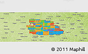 Political Panoramic Map of ZIP codes starting with 731, physical outside