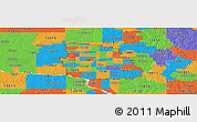 Political Panoramic Map of ZIP codes starting with 731