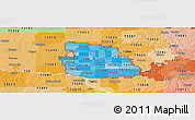 Political Shades Panoramic Map of ZIP codes starting with 731