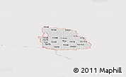 Silver Style Panoramic Map of ZIP codes starting with 731, single color outside