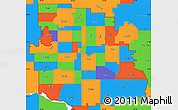 Political Simple Map of ZIP codes starting with 731