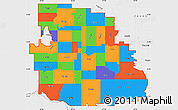 Political Simple Map of ZIP codes starting with 731, single color outside, borders and labels