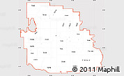 Silver Style Simple Map of ZIP codes starting with 731, cropped outside
