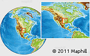 Physical Location Map of ZIP code 73102, within the entire country
