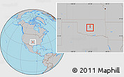 Gray Location Map of ZIP code 73109