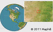 Satellite Location Map of ZIP code 73109