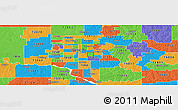 Political Panoramic Map of ZIP code 73115