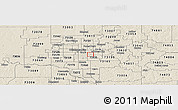 Shaded Relief Panoramic Map of ZIP code 73115