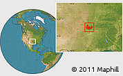 Satellite Location Map of ZIP codes starting with 734