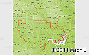 Physical Map of ZIP codes starting with 734