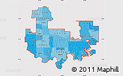 Political Shades Map of ZIP codes starting with 734, cropped outside