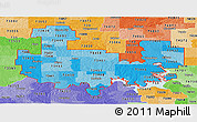 Political Shades Panoramic Map of ZIP codes starting with 734