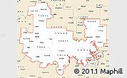 Classic Style Simple Map of ZIP codes starting with 734