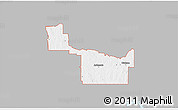 Gray 3D Map of ZIP code 73401, single color outside