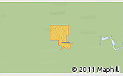 Savanna Style 3D Map of ZIP code 73430, single color outside