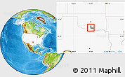 Physical Location Map of ZIP code 73437, highlighted country, highlighted county
