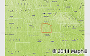 Physical Map of ZIP code 73437