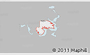 Gray 3D Map of ZIP code 73439, single color outside