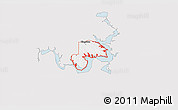Silver Style 3D Map of ZIP code 73439, single color outside