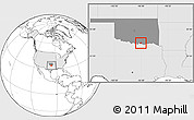 Blank Location Map of ZIP code 73439, highlighted country, highlighted state