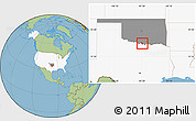 Savanna Style Location Map of ZIP code 73441, highlighted country, highlighted state