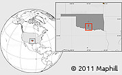 Blank Location Map of ZIP code 73481, highlighted country, highlighted state