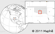 Blank Location Map of ZIP code 73481, highlighted state