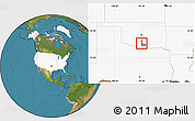 Satellite Location Map of ZIP code 73481, highlighted country, highlighted county