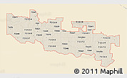 Classic Style 3D Map of ZIP codes starting with 735, single color outside