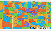 Political 3D Map of ZIP codes starting with 735