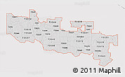 Silver Style 3D Map of ZIP codes starting with 735, single color outside