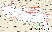 Classic Style Simple Map of ZIP codes starting with 735