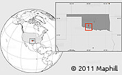 Blank Location Map of ZIP code 73528, highlighted country, highlighted state