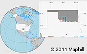 Gray Location Map of ZIP code 73528, highlighted country, highlighted state