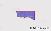 Political 3D Map of ZIP code 73530, cropped outside