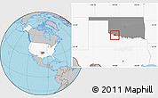 Gray Location Map of ZIP code 73530, highlighted country, highlighted state