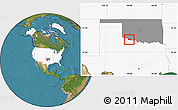 Satellite Location Map of ZIP code 73530, highlighted country, highlighted state