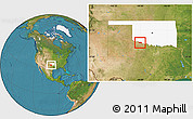 Satellite Location Map of ZIP code 73530, highlighted state